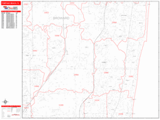 Pompano Beach Digital Map Red Line Style